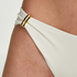 Hoch ausgeschnittener Bikini-Slip, Weiß