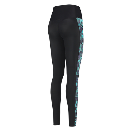 HKMX Legging de sport taille haute Marbre Niveau 3, Bleu