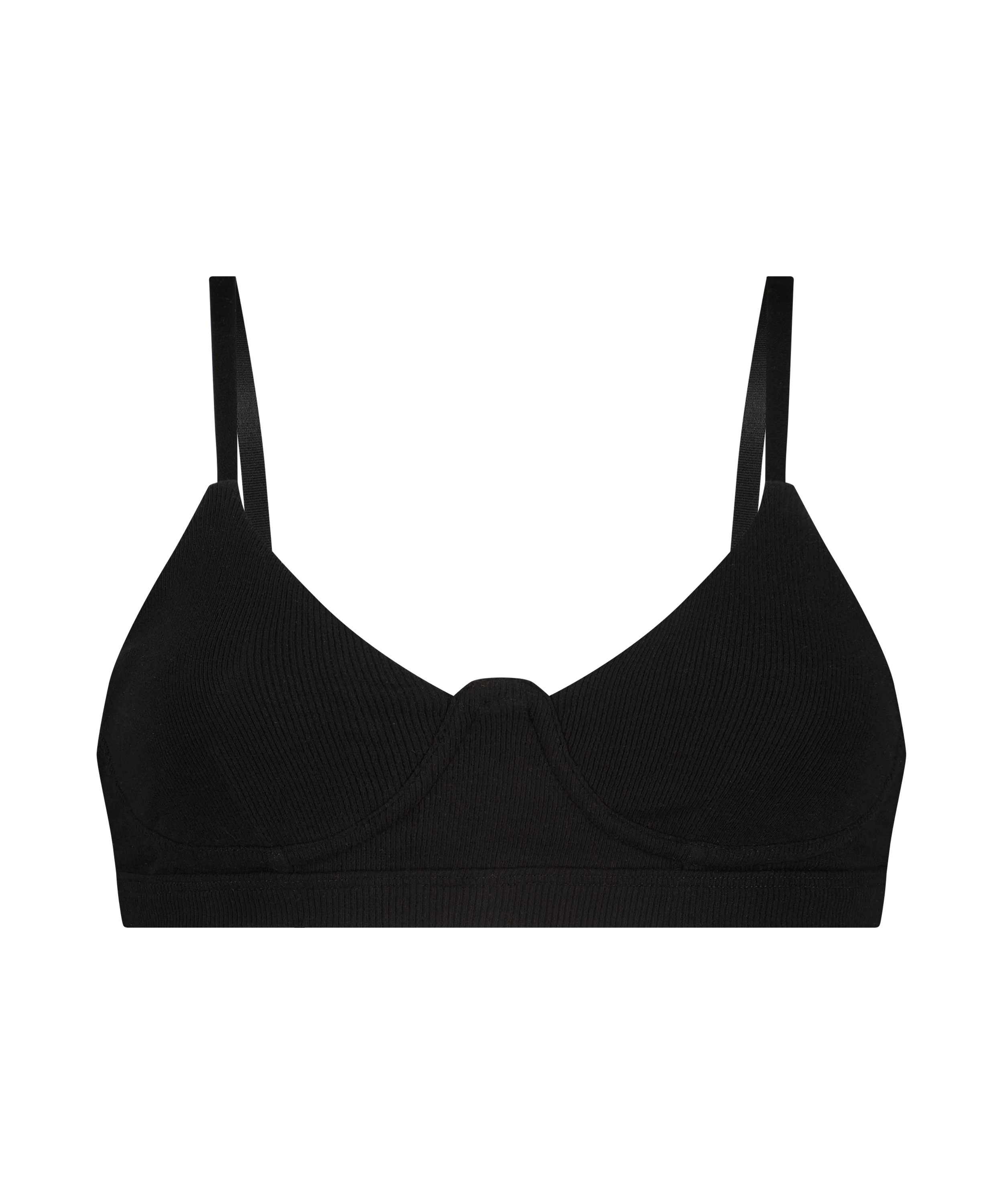 Bralette Rib Baddie, Schwarz, main