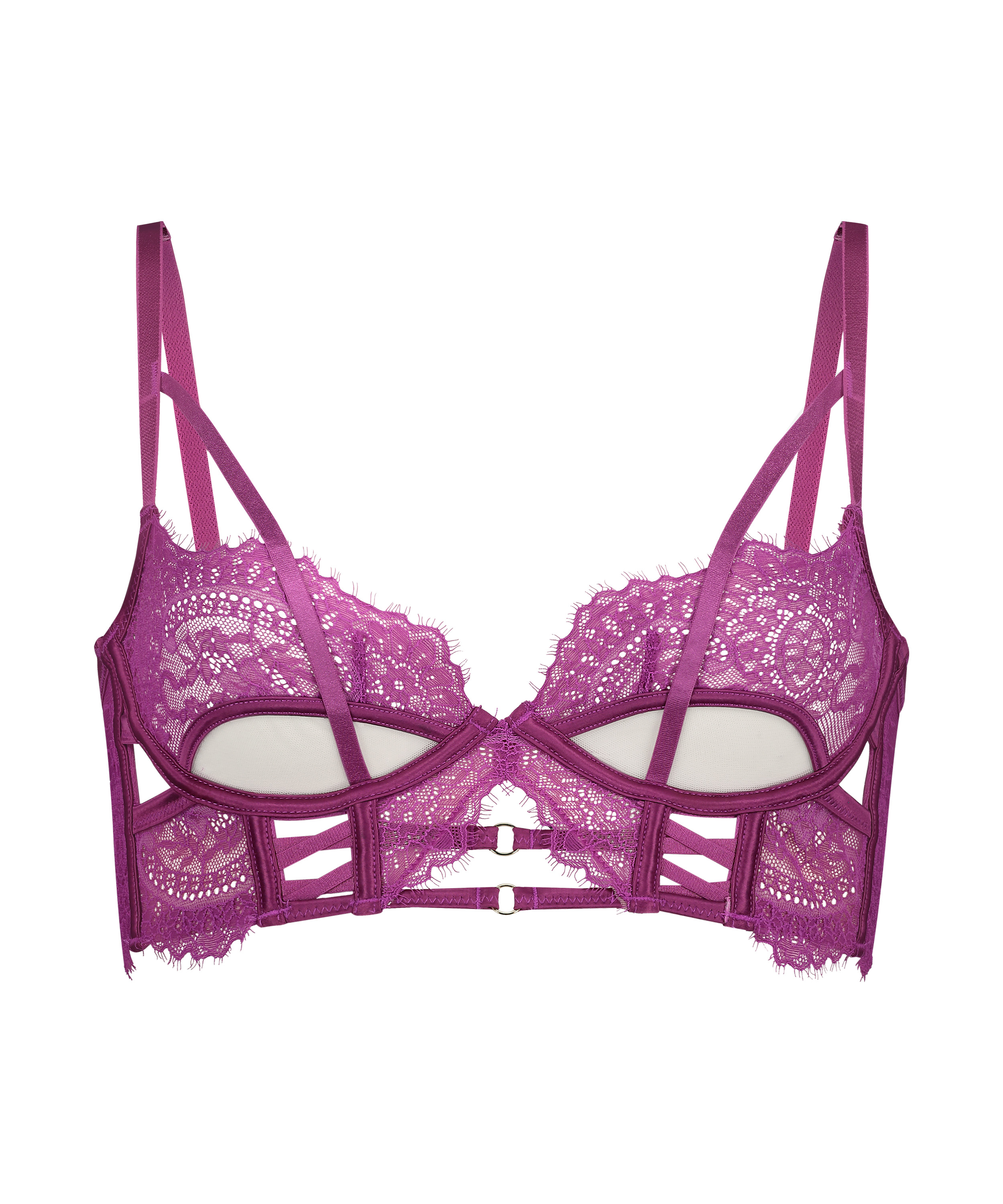 Soutien-gorge à armatures non-préformé longline Monet, Violet, main