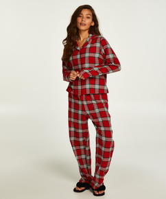 Pyjama Check Twill, Rouge