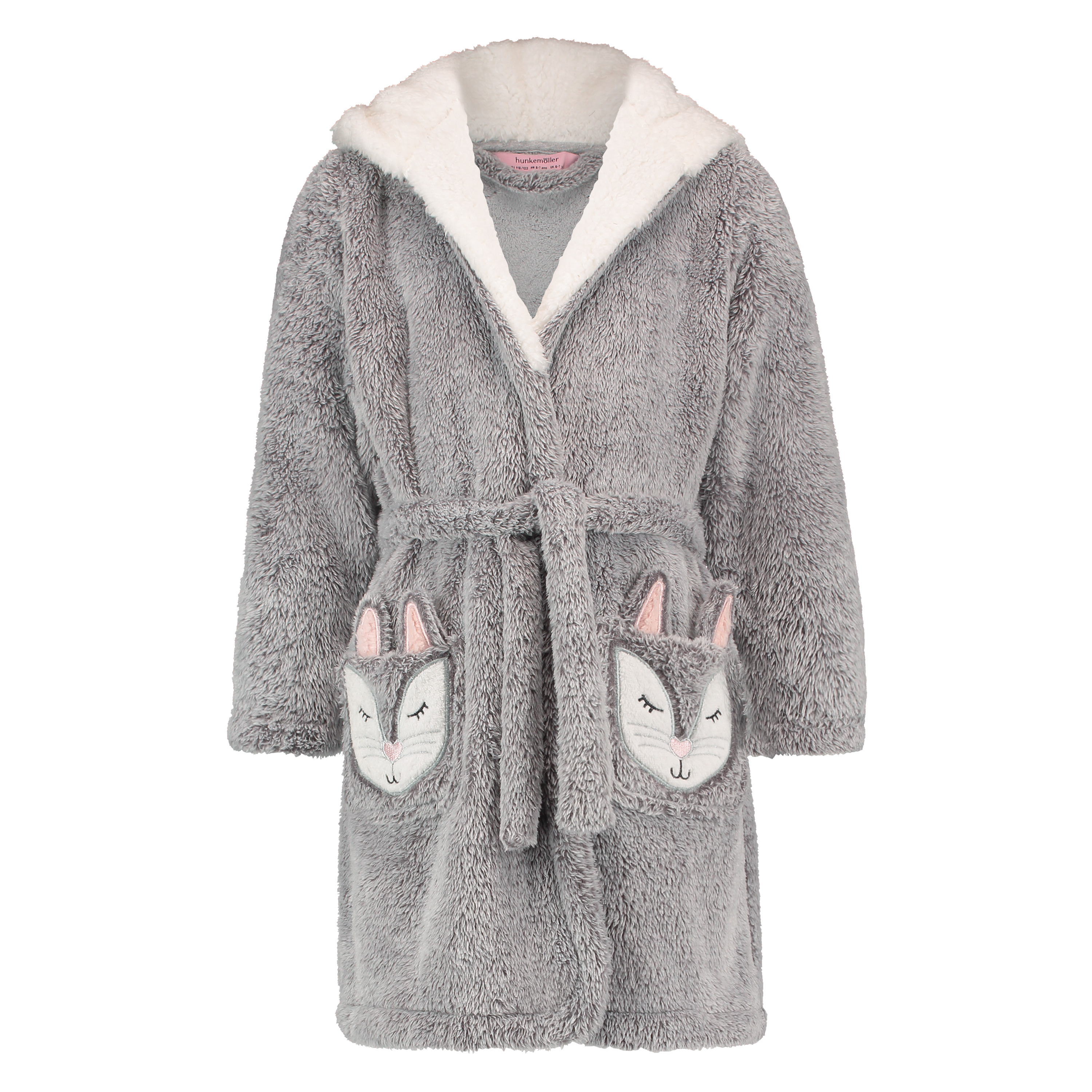 Badjas Fleece Enfant, Gris, main
