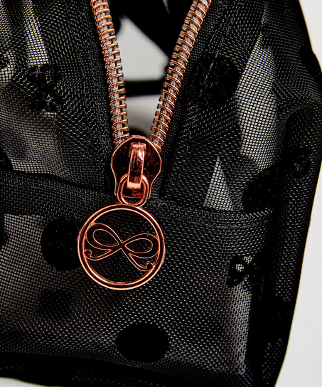 Kosmetiktaschen Dot Mesh, Schwarz