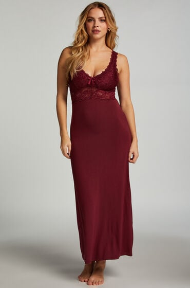 Image of Hunkemöller Slipdress Nora Lace Long Rot