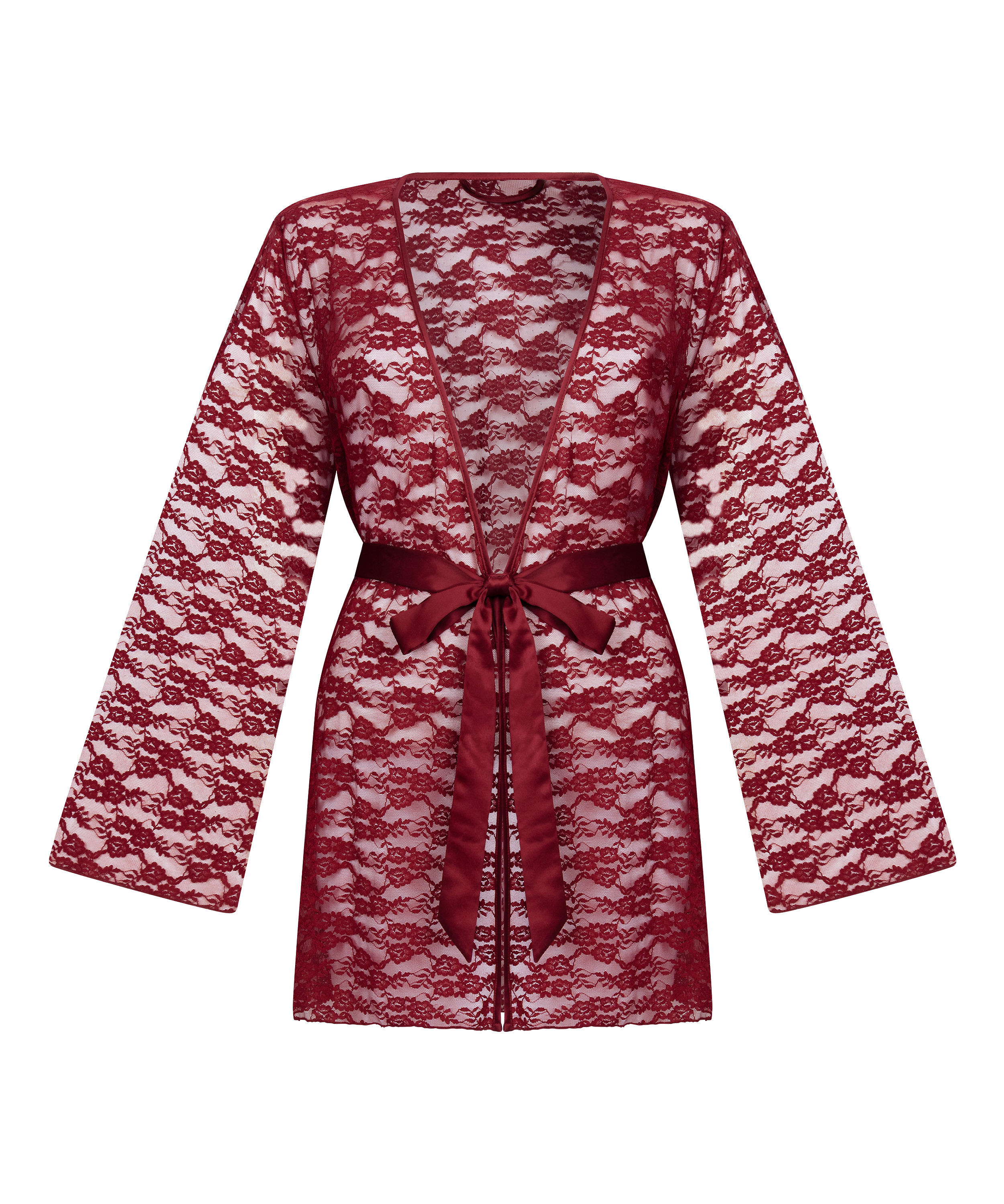 Kimono aus Allover-Spitze, Rot, main