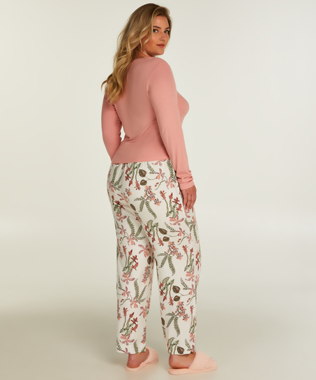 Top de pyjama Rib, Rose