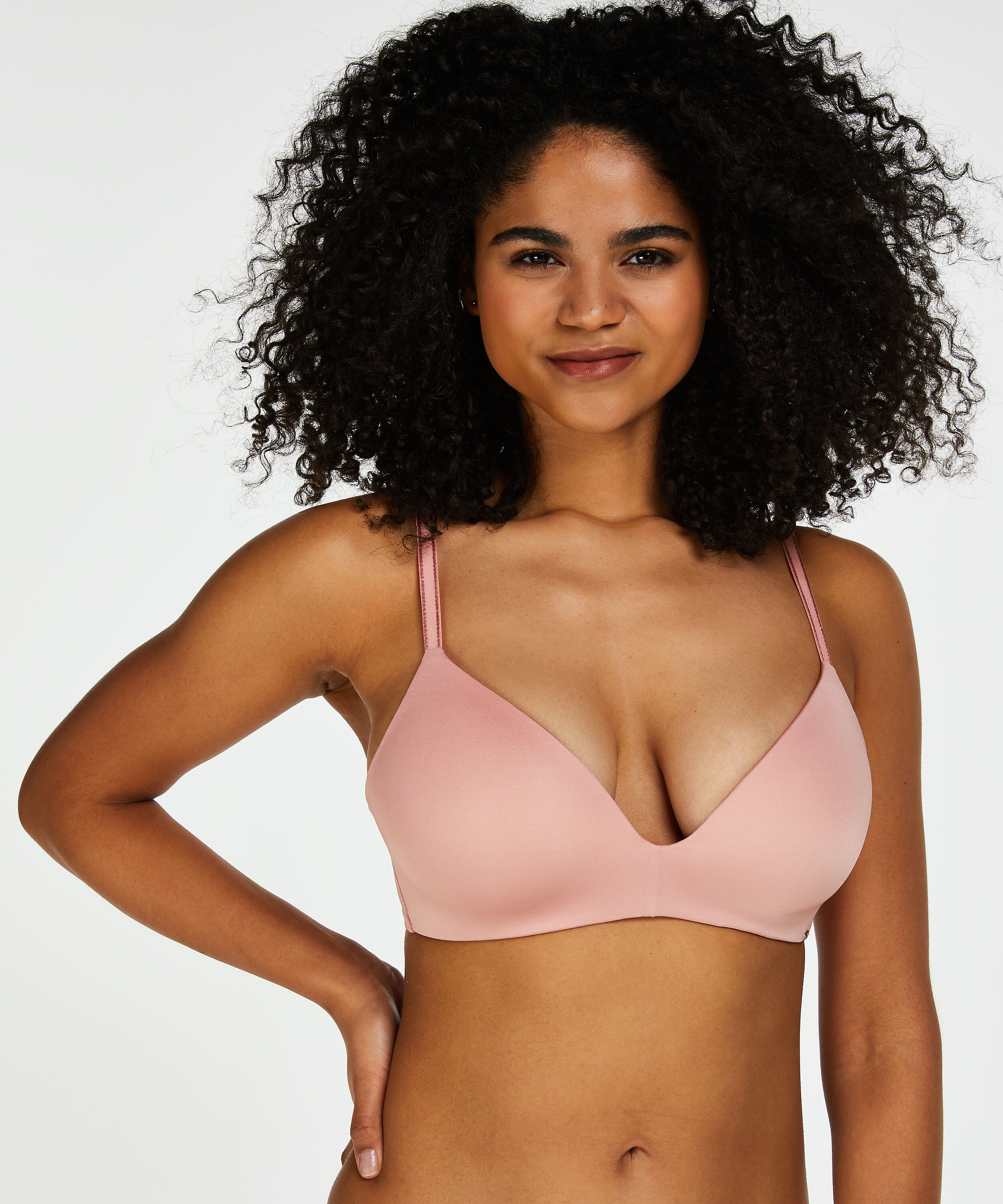 Soutien-gorge push-up pr&eacute;form&eacute; sans armatures Mona, Rose