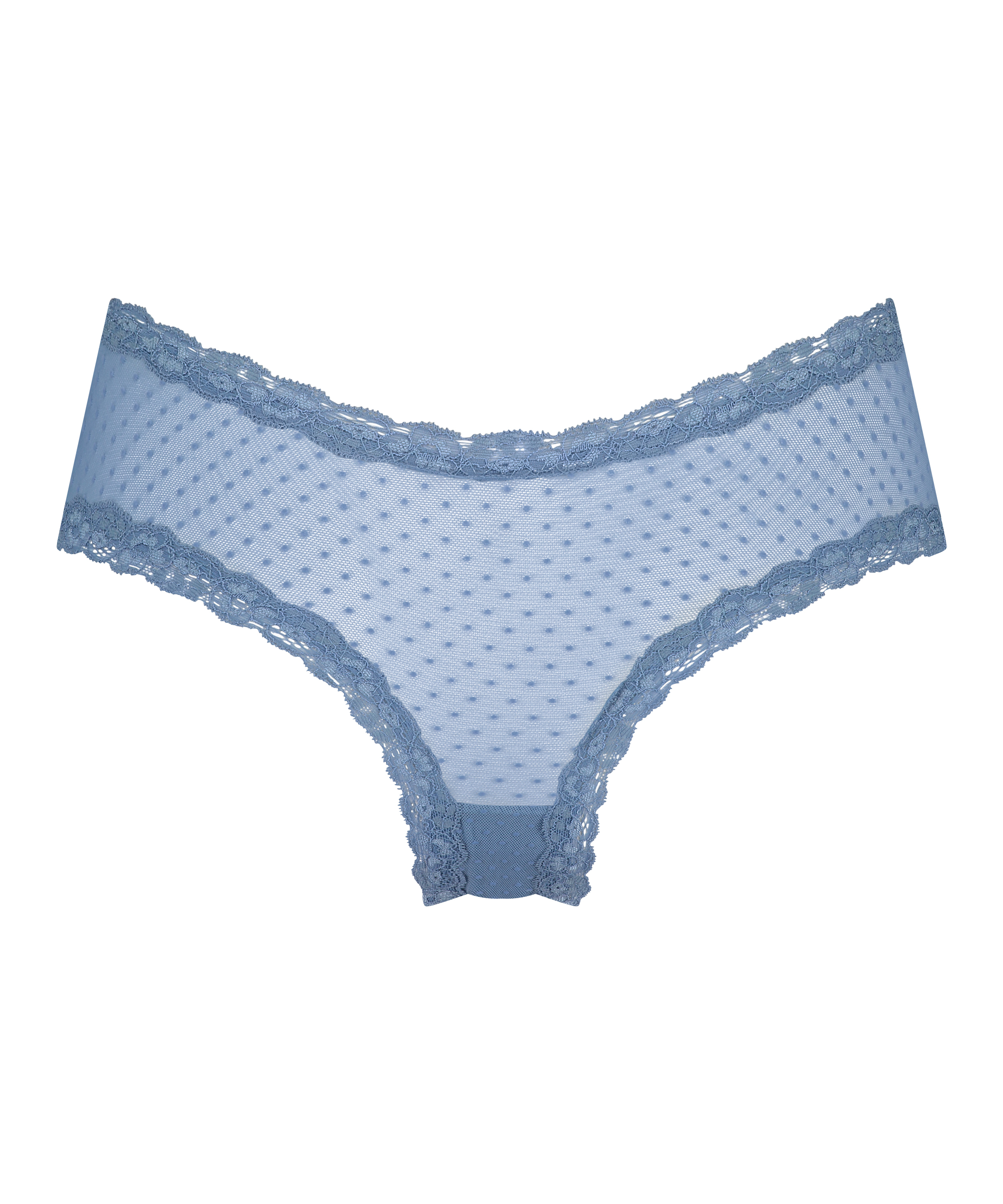 Slip brésilien V-shape mesh, Bleu, main