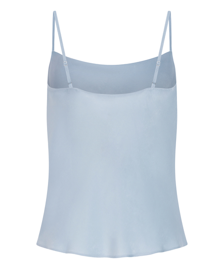 Satin-Cami Minimal, Blau