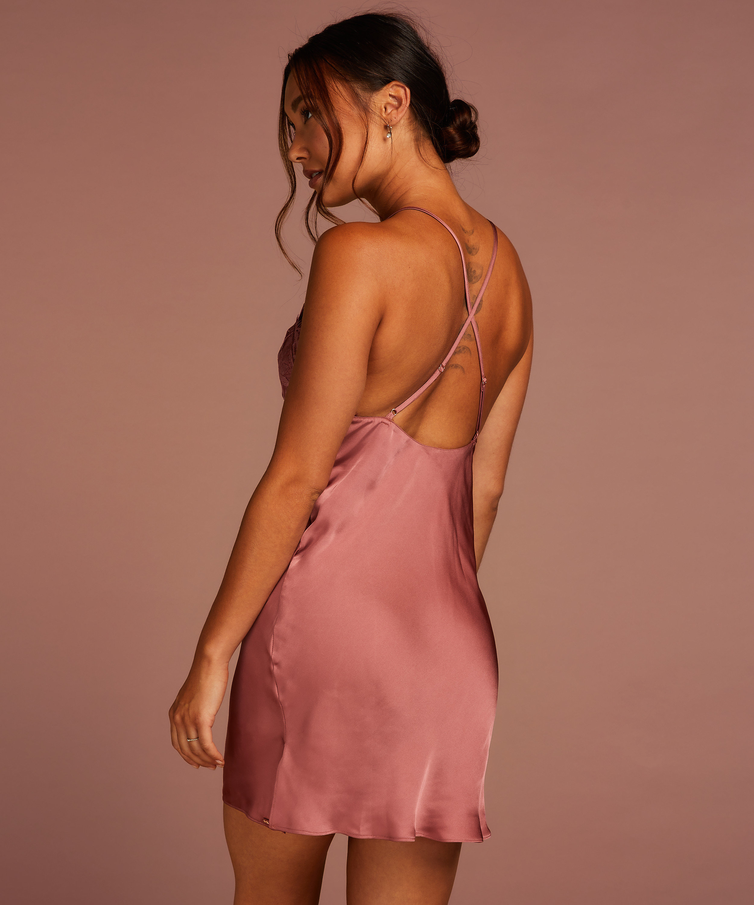 Satin-Slipdress Zara, Rose, main