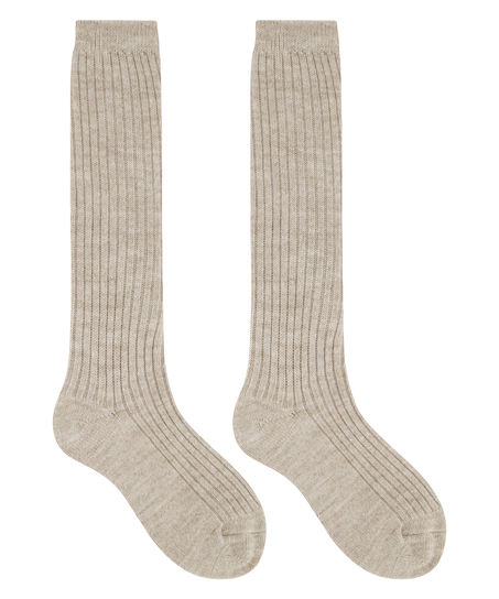 1 Paar Stricksocken, Beige