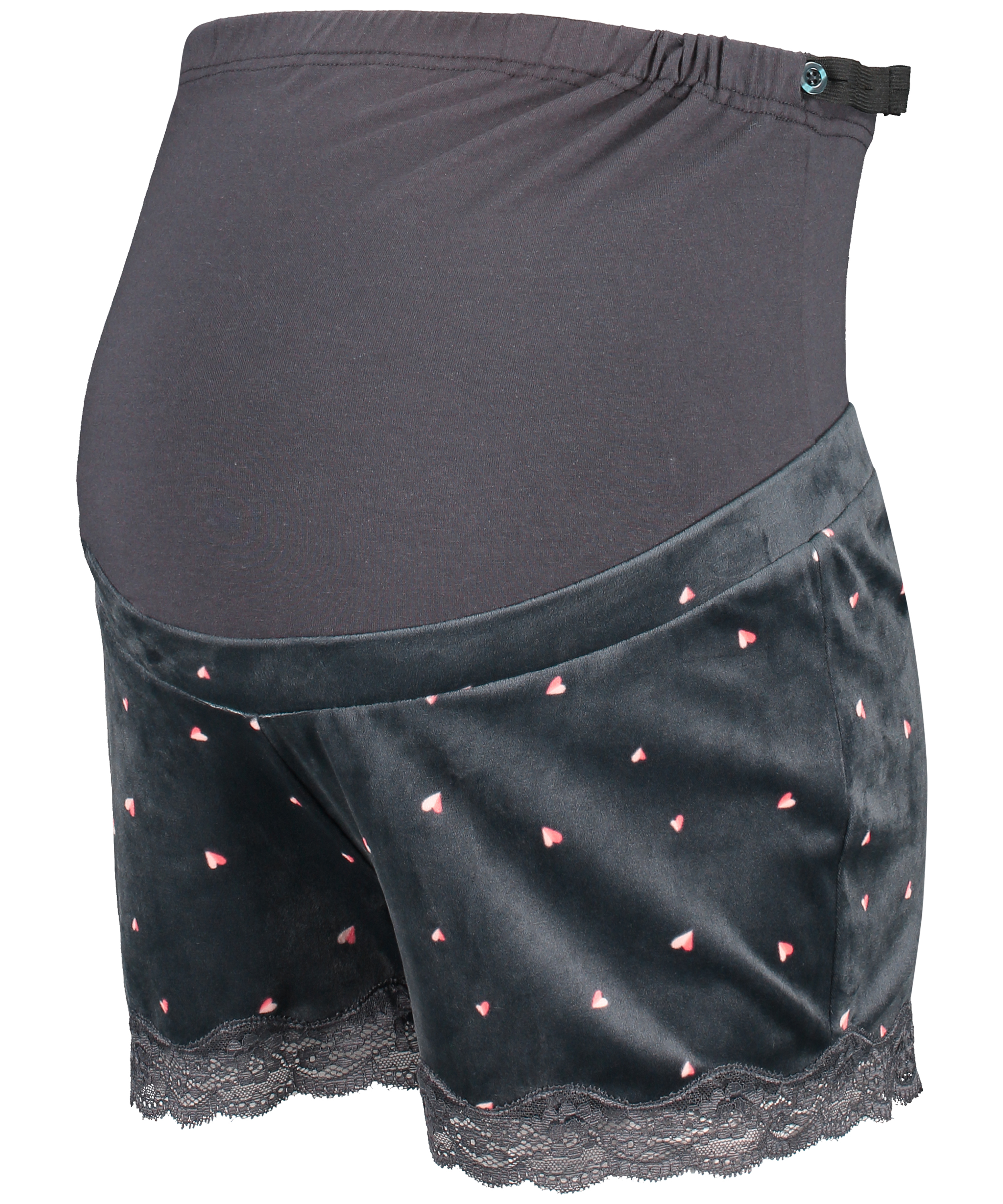 Schwangerschafts-Shorts Velours, Grau, main