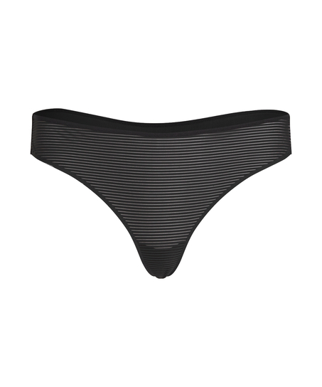 Invisible String Stripe Mesh, Schwarz
