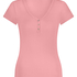 Henley-Pyjama-Top mit kurzen Ärmeln, Rose