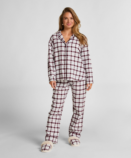 Haut de Pyjama Flanel, Blanc