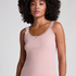 Geripptes Cami mit Spitze, Rose