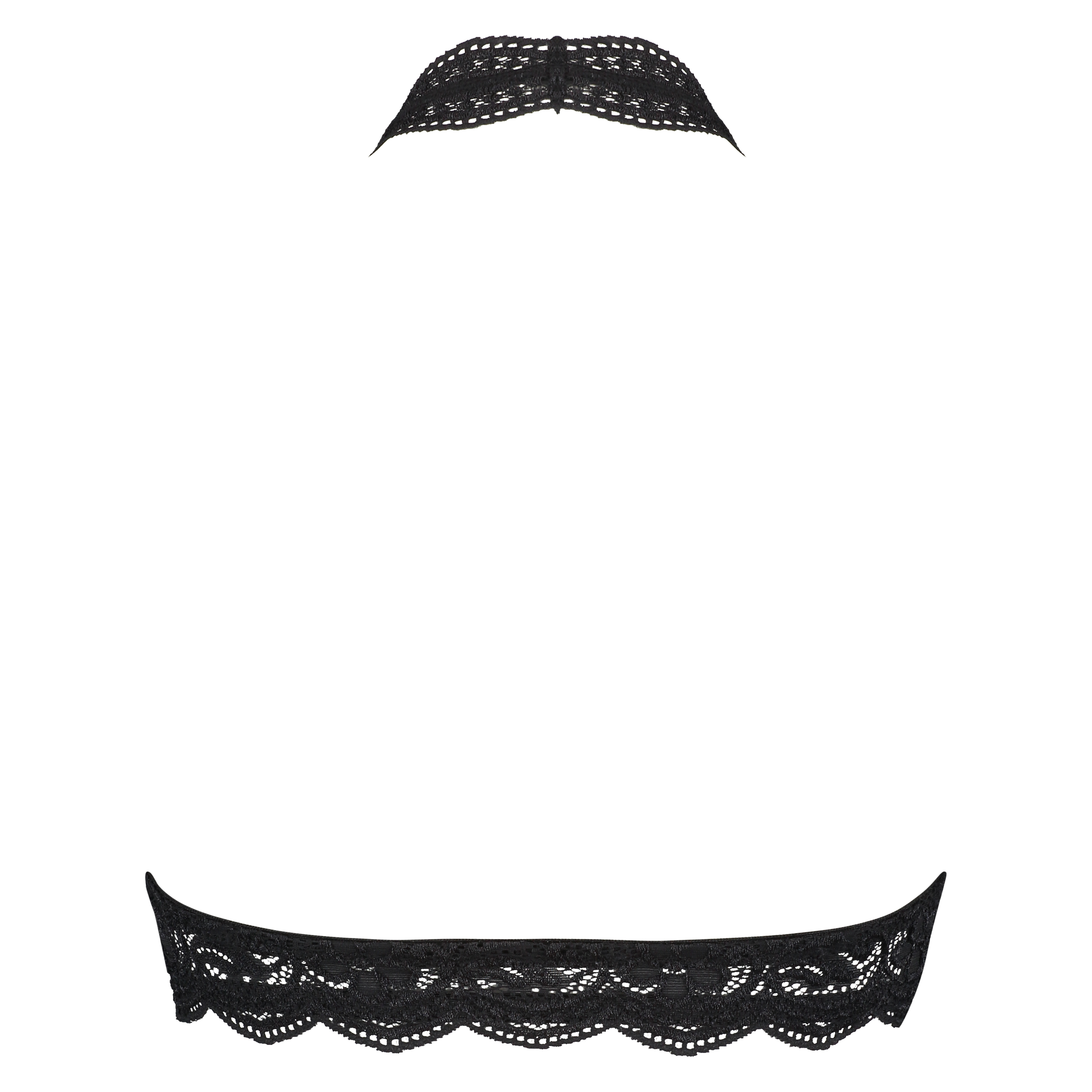 Bralette Halter Lace, Schwarz, main