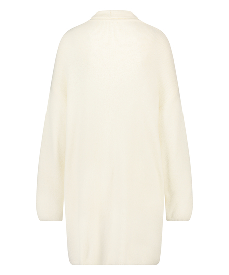 Premium Weste lang Fluffy, Wei&szlig;