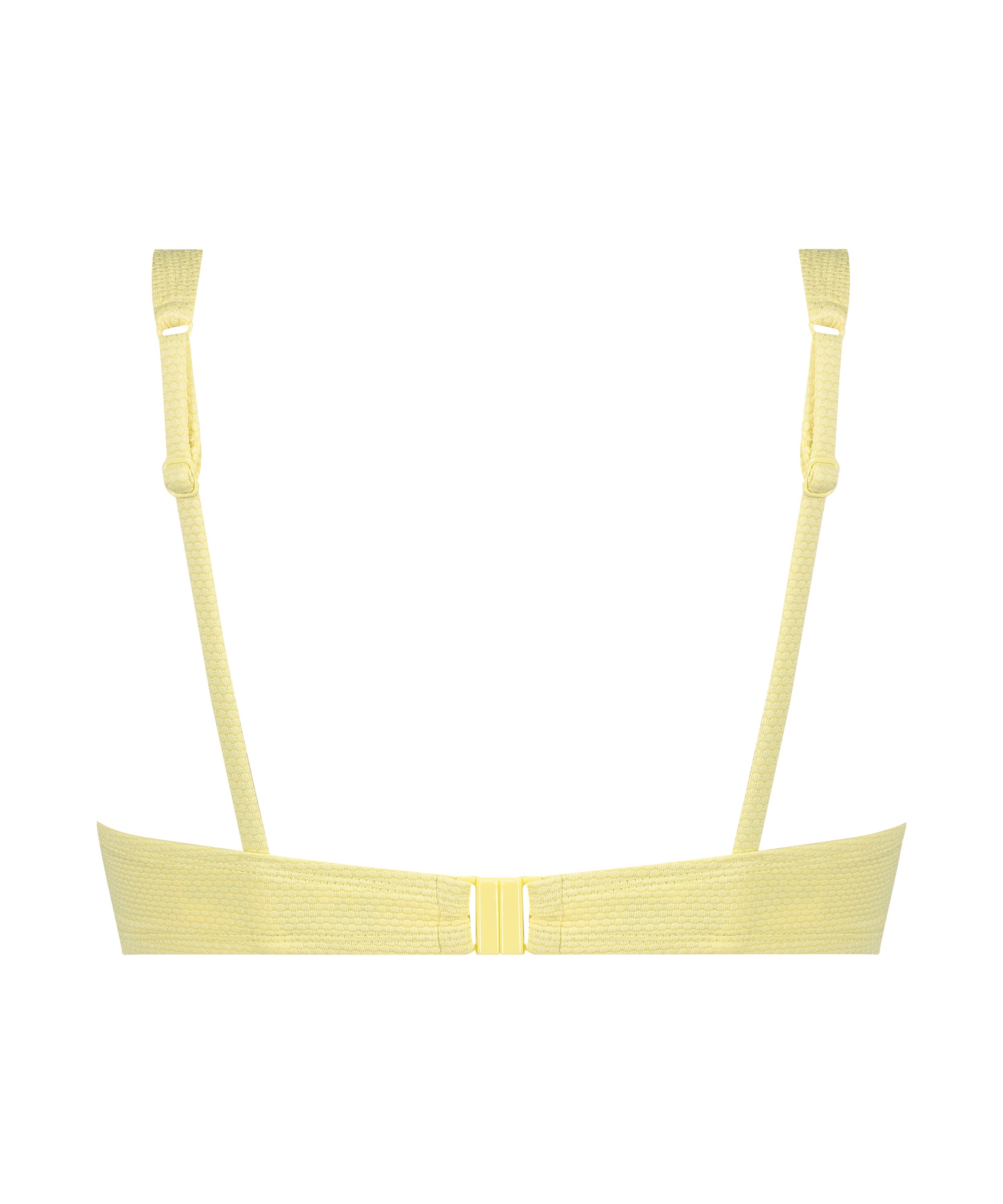 Haut de bikini à armatures non rembourré Scallop, Jaune, main