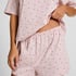 Pyjama-Set Baumwolljersey Kurz, Lila
