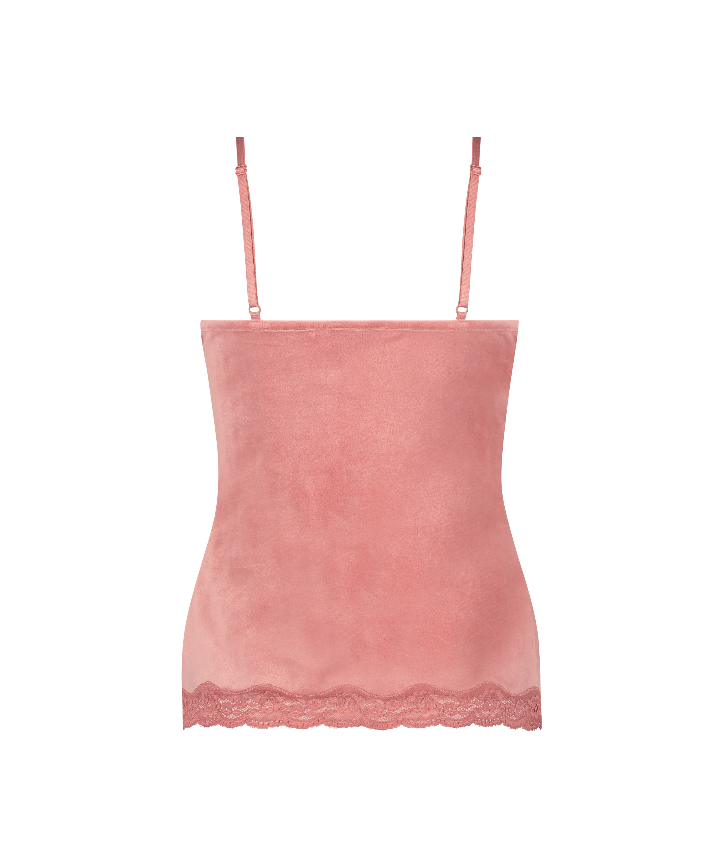 Cami Top Velours Lace, Rose, main