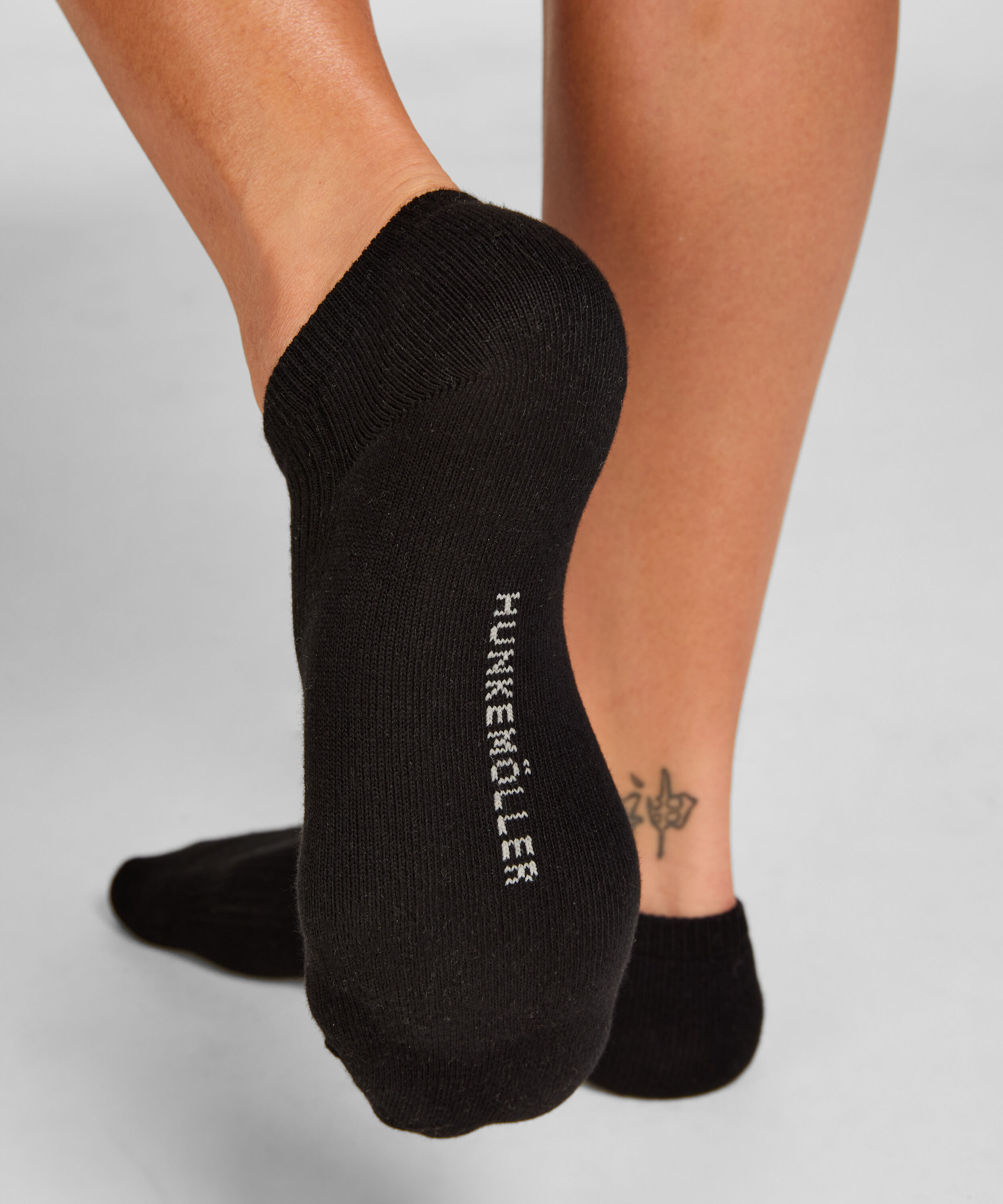 Lot de 3 Socquettes Sneaker en Coton, Noir