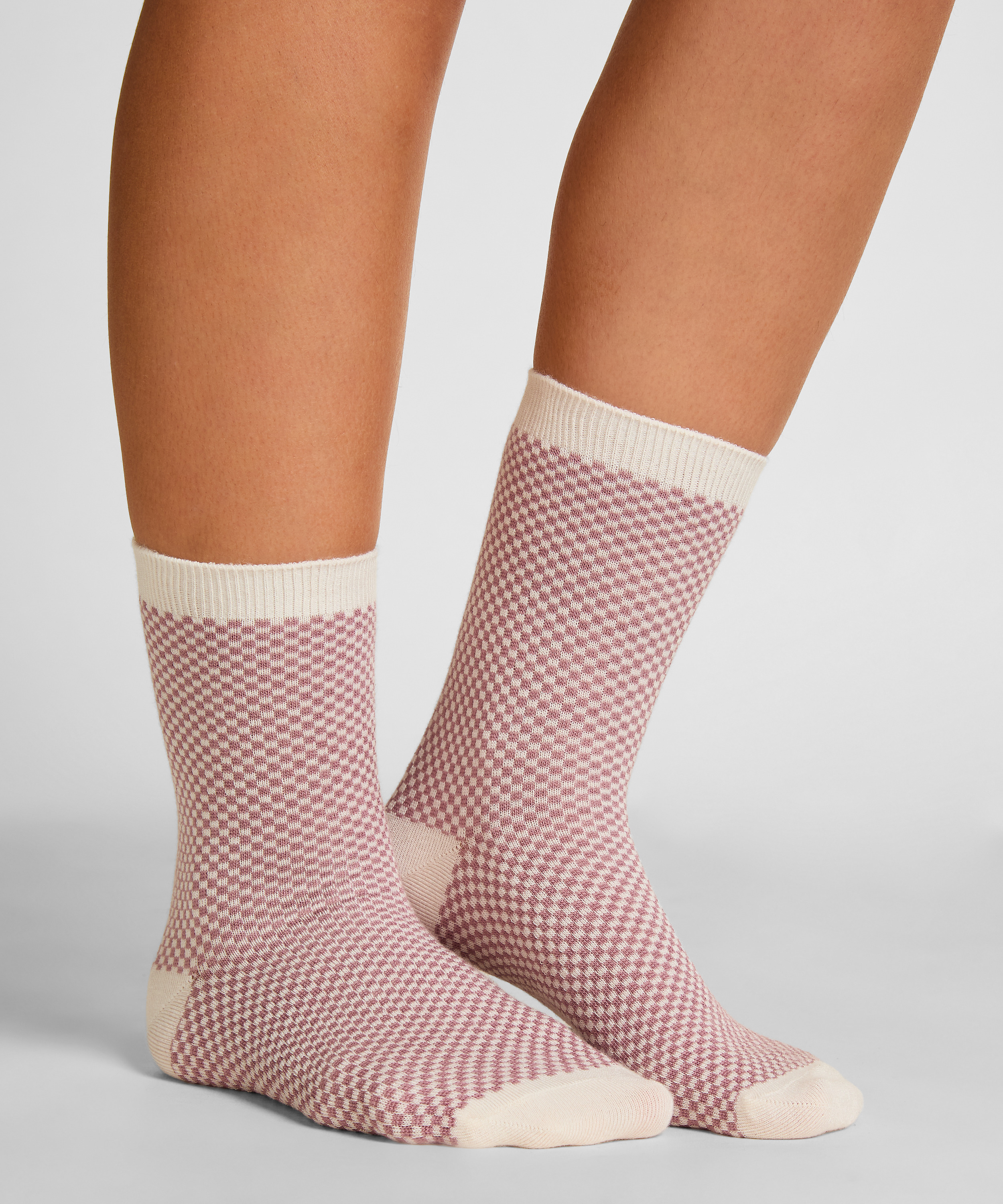 Chaussettes courtes en modal, Violet, main