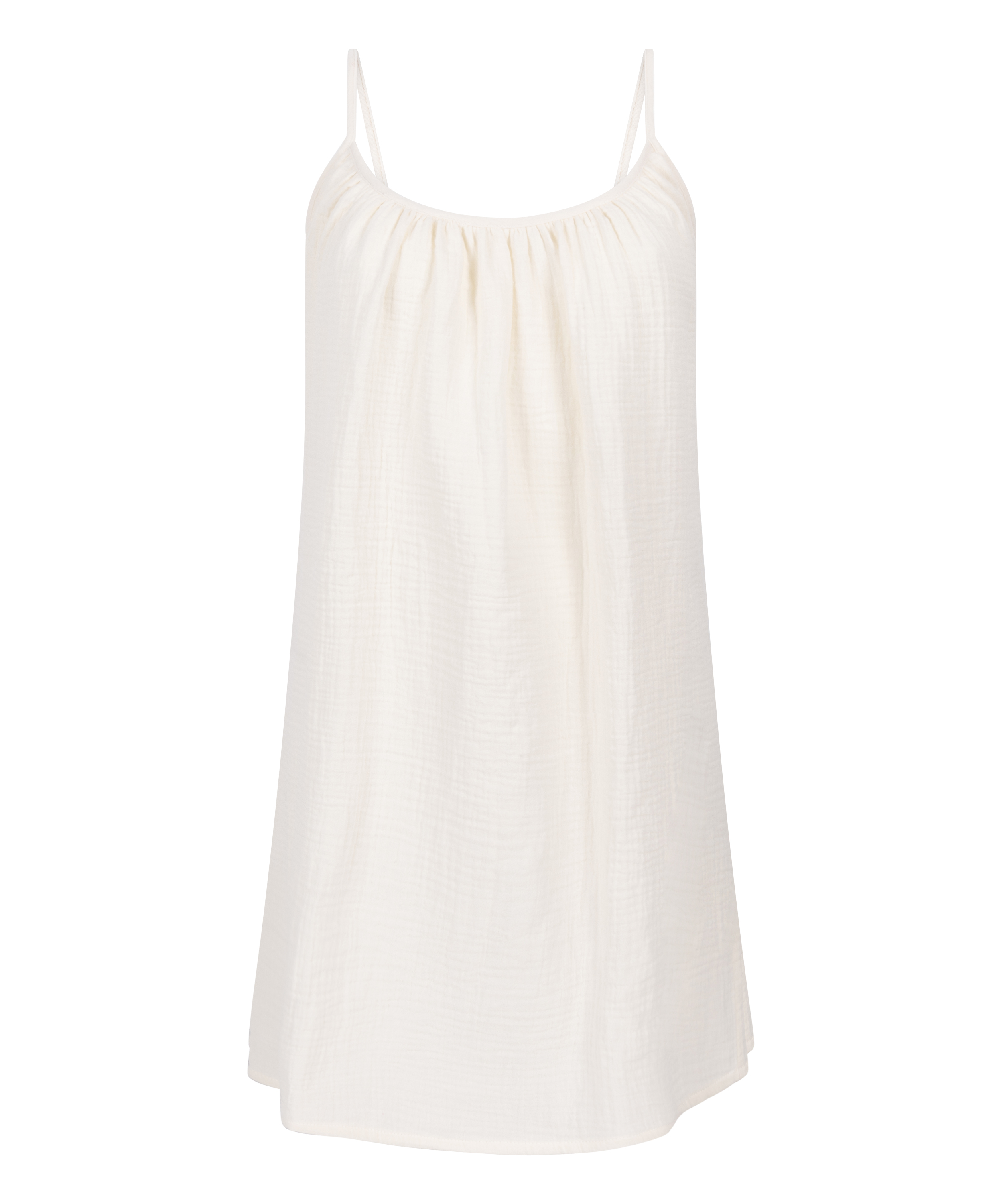 Musselin-Slipdress, Weiß, main