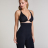 Nahtloser korrigierender Thigh Slimmer, Schwarz