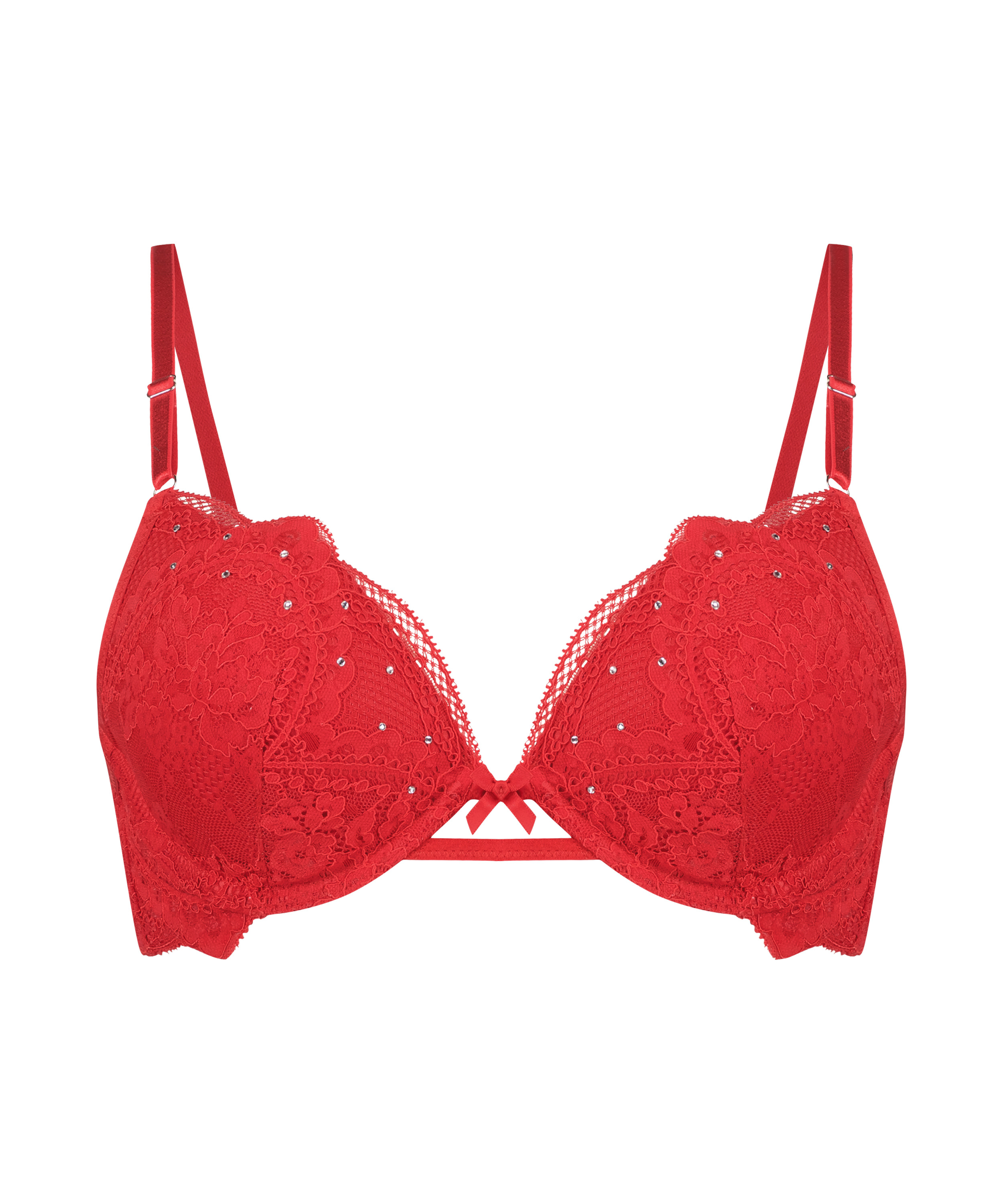 Soutien-gorge &agrave; armatures push-up Oceana, Rouge, main