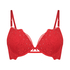 Soutien-gorge &agrave; armatures push-up Oceana, Rouge