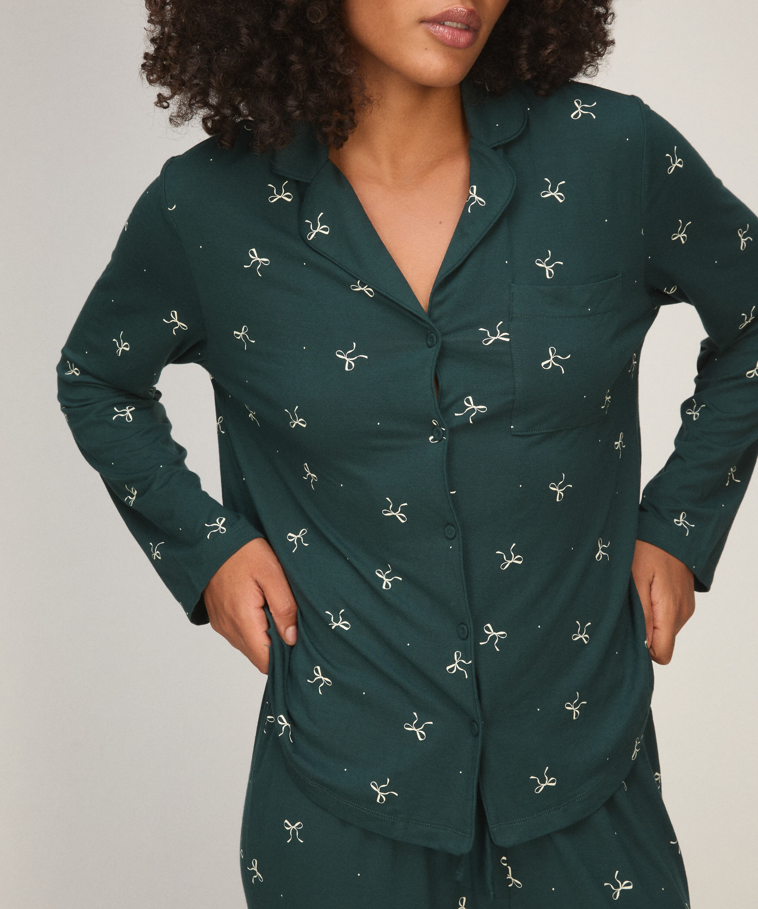 Langarm-Jacke Jersey Essential, Grün Langarm-Jacke Jersey Essential, Grün