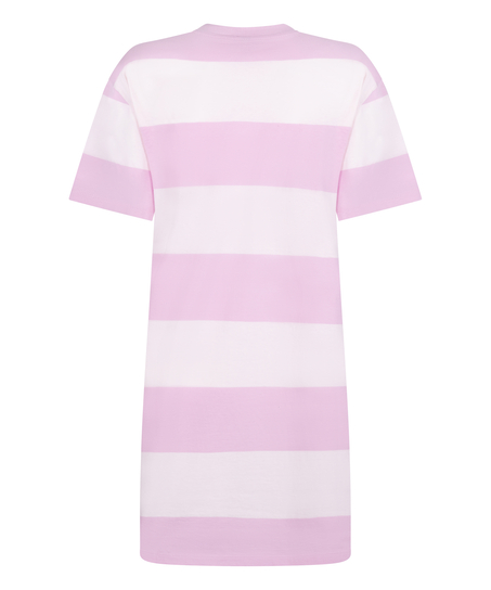 Chemise de nuit col rond, Rose