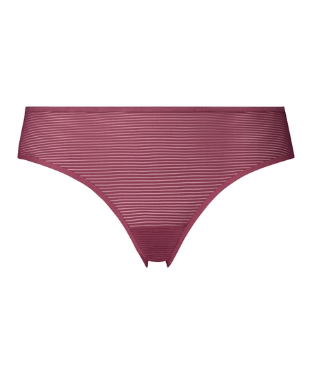 Invisible Brazilian Stripe Mesh, Rot