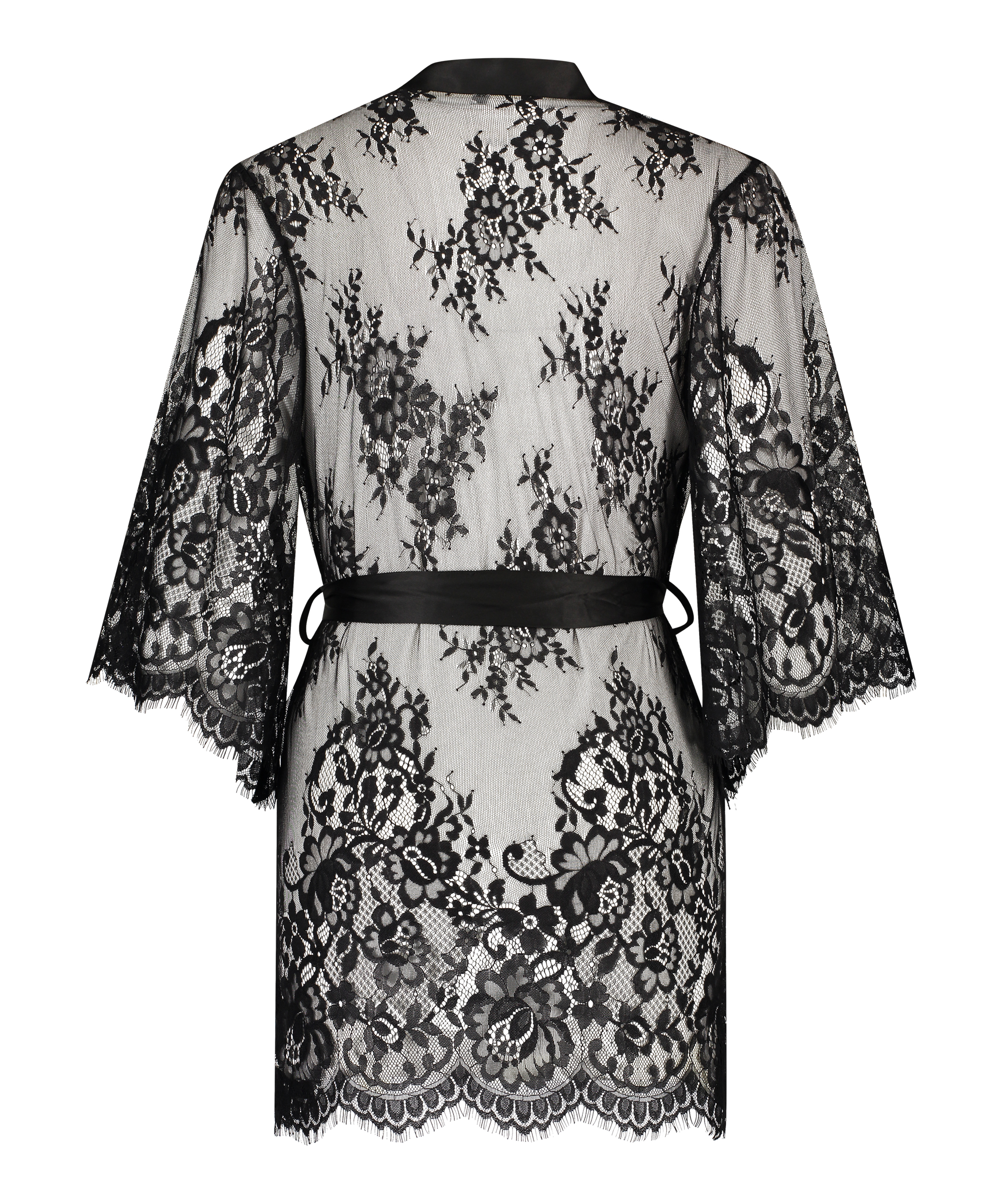 Kimono Lace Isabelle, Noir, main