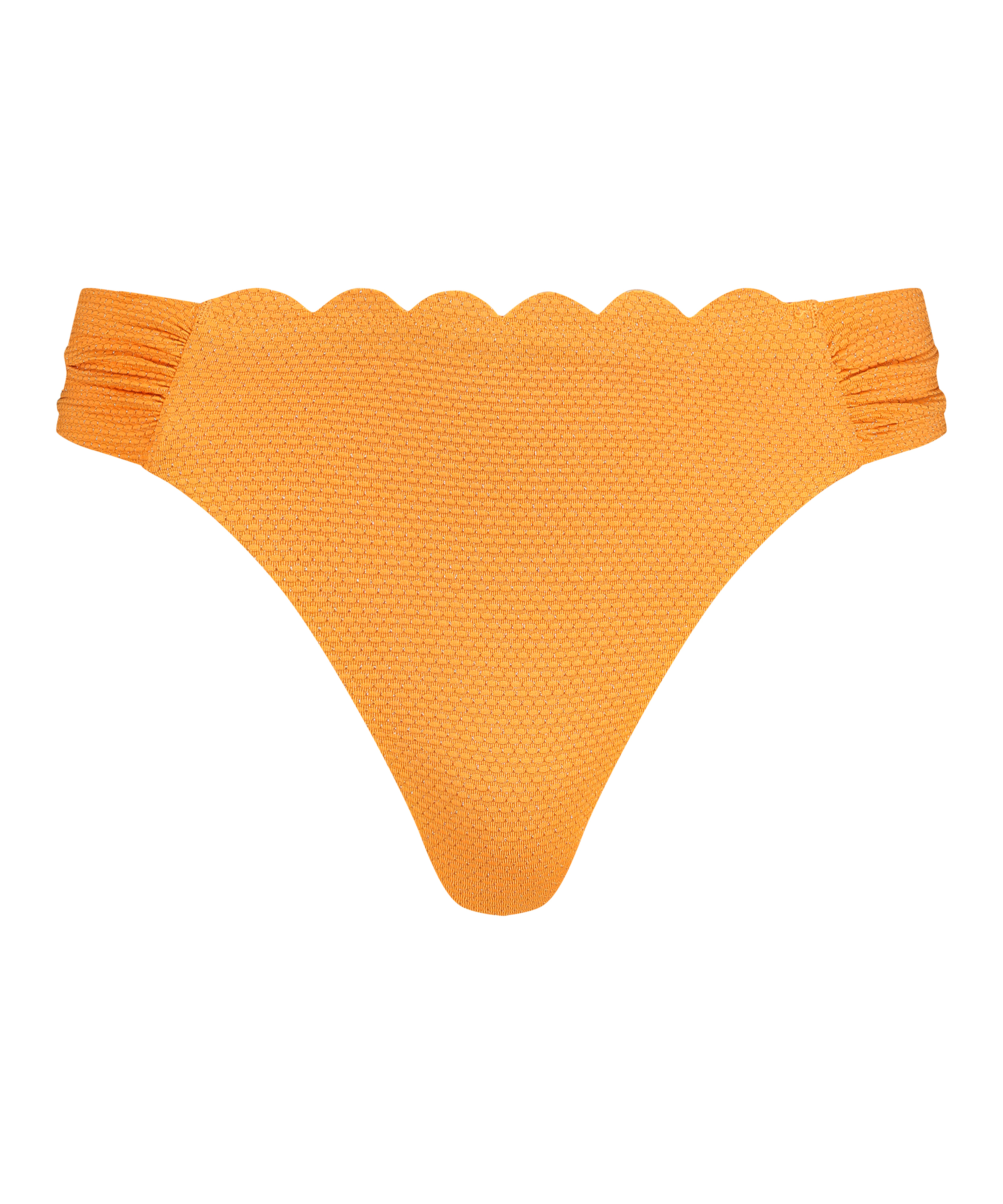 Bas de bikini Scallop Lurex, Orange, main