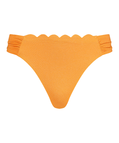 Bas de bikini Scallop Lurex, Orange