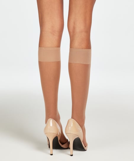 2 Paar ﻿Kniestrümpfe, Beige