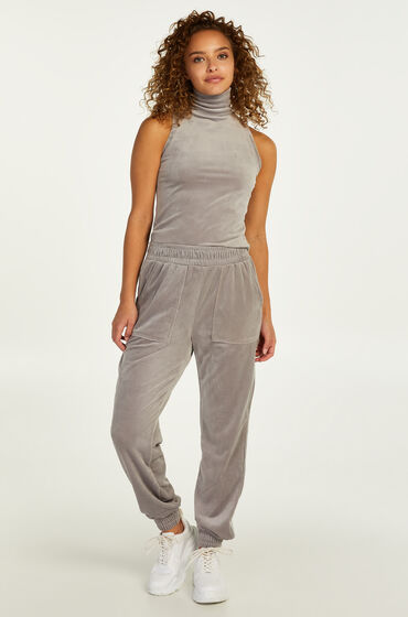 Hunkemöller Jogginghose Velours Grau