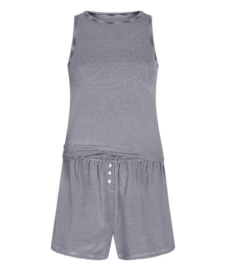 Pyjama-Set mit Singlet aus Jersey, Blau