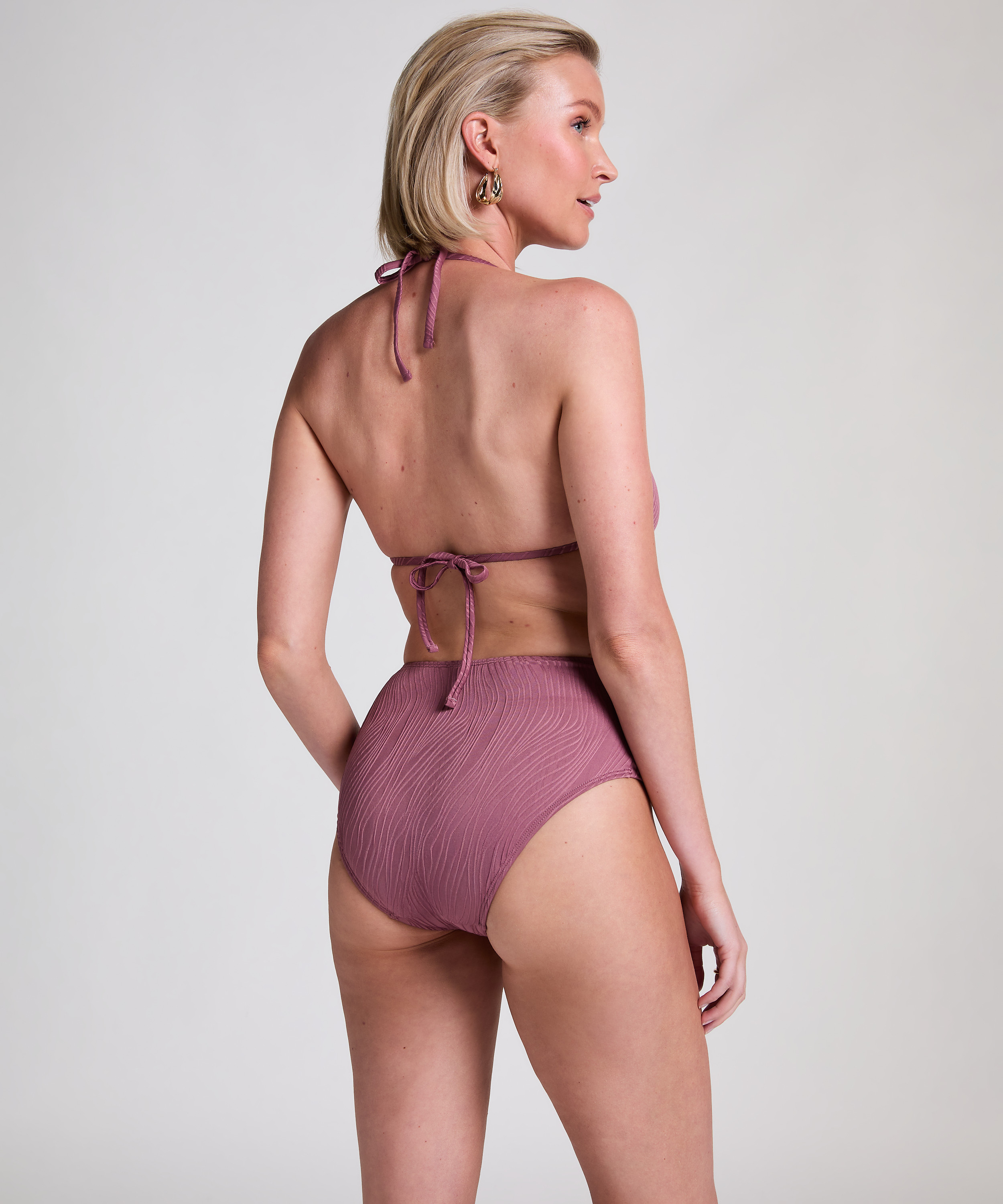 Bas de bikini Rio taille haute, Violet, main