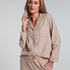 Haut de pyjama Flanel Essentials, Beige
