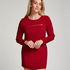 Chemise de nuit col rond, Rouge