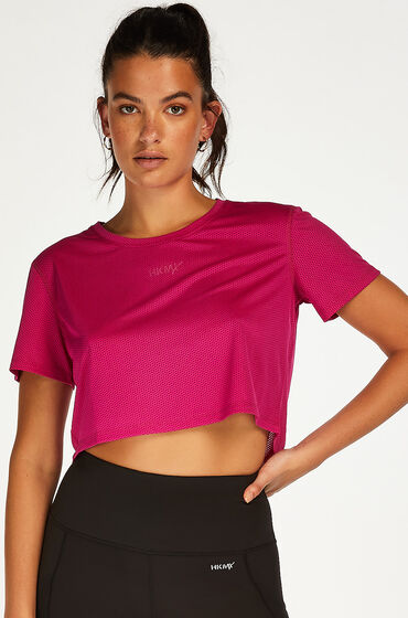 Image of Hunkemöller HKMX Crop Top Mesh Rose