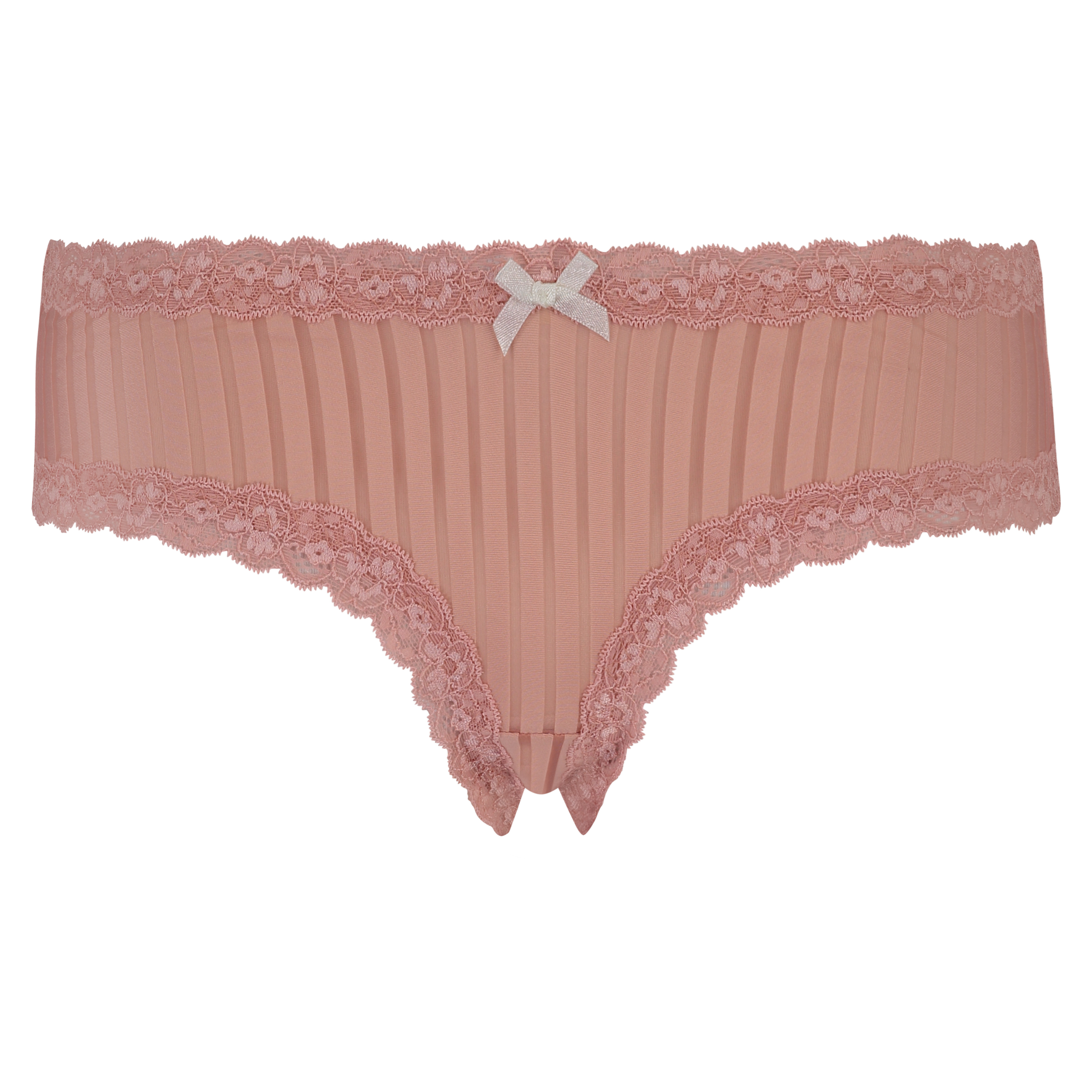 Slip brésilien V-shape mesh, Rose, main