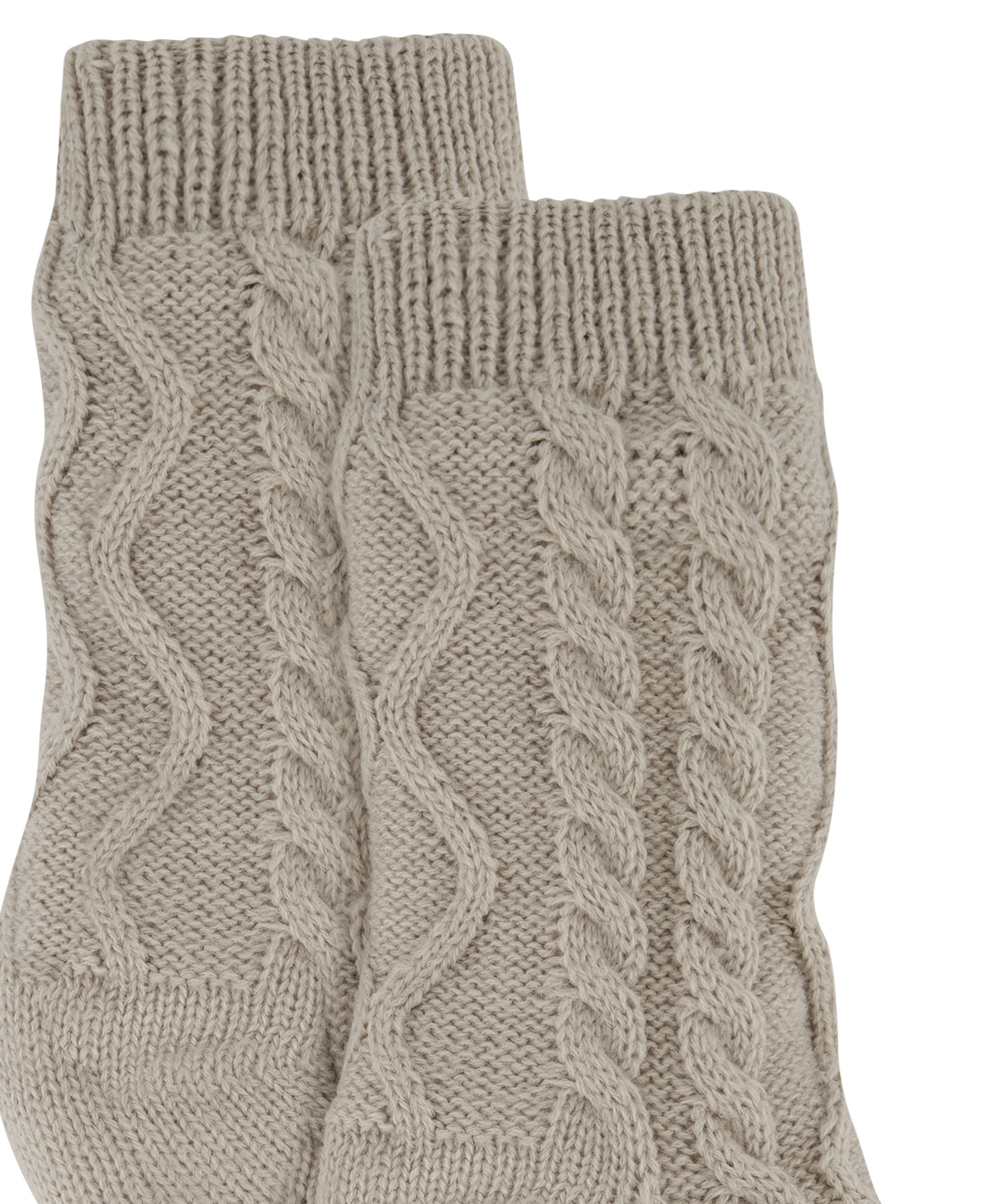 1 paire de chaussettes tricotées, Beige, main