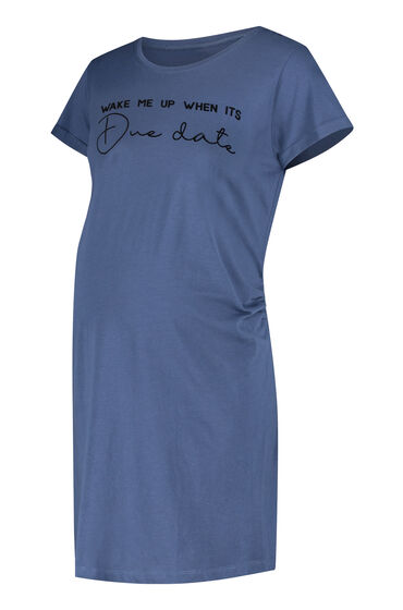 Hunkemöller T-shirt de nuit grossesse à manches courtes Bleu