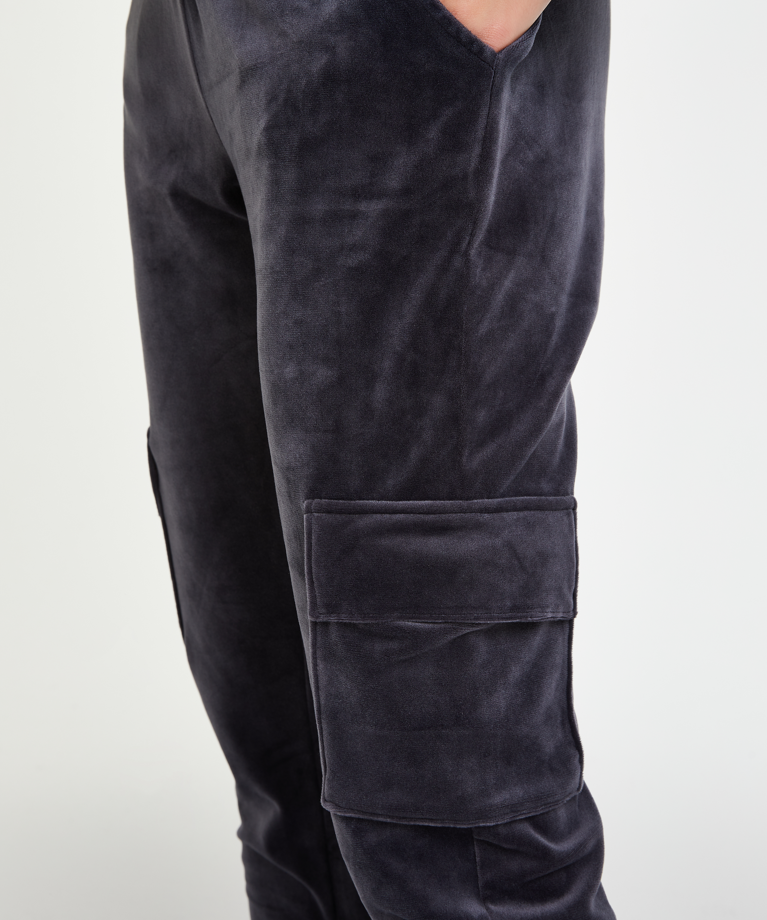 Pantalon de jogging Velours Cargo, Gris, main