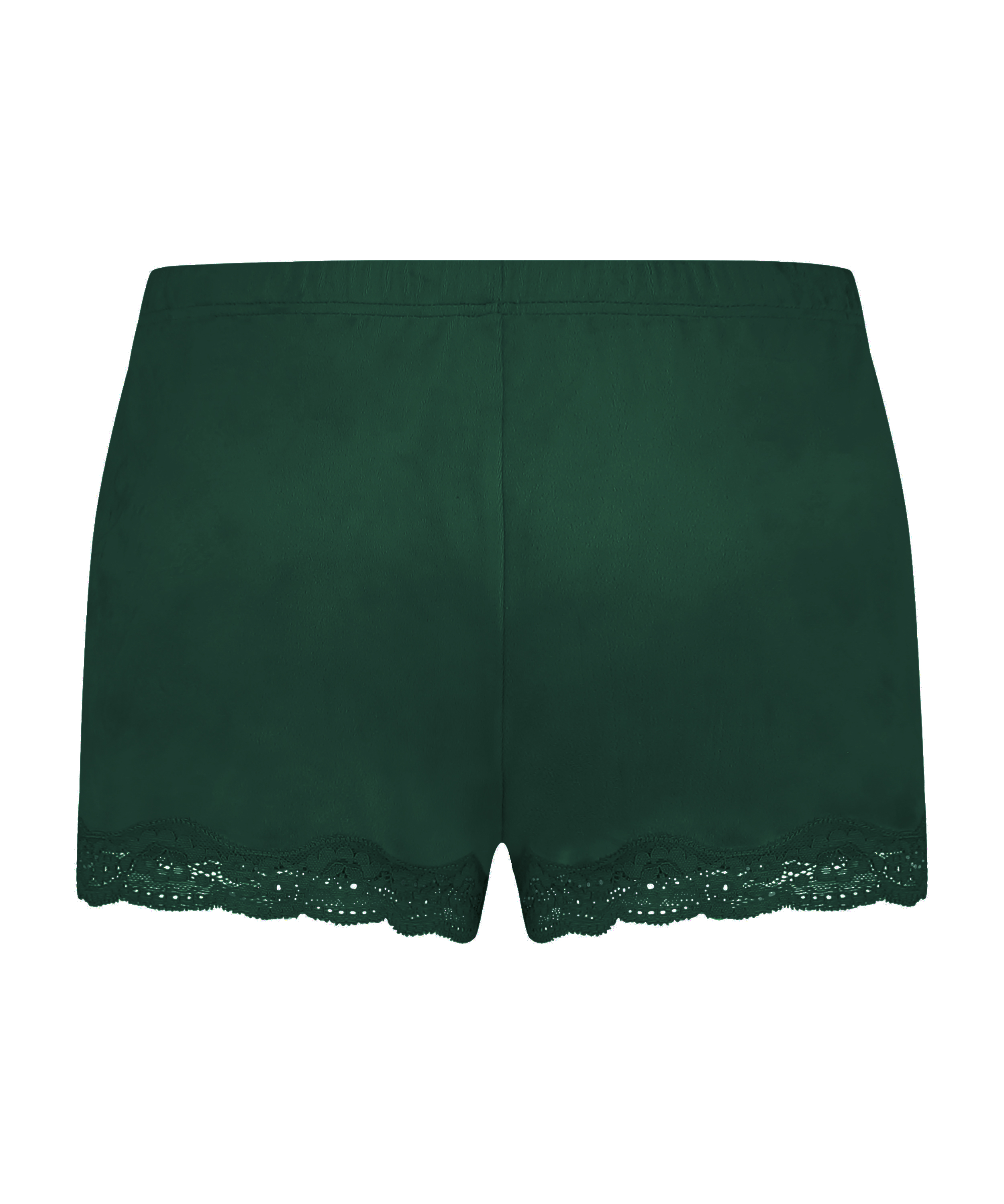 Shorts aus Velours mit Spitze, Grün, main