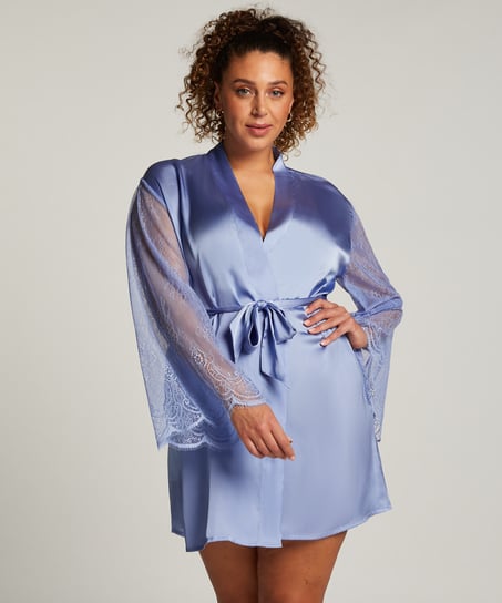 Kimono Satin, Blau